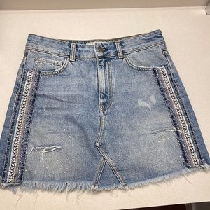 Free people denim skirt